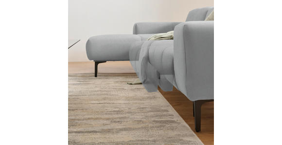 ECKSOFA in Chenille Hellgrau 167/311 cm - Hellgrau/Schwarz, Design, Textil/Metall (167/311cm) - Xora