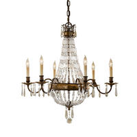 KRONLEUCHTER Elstead Bellini 68.6/81.5 cm   - Bronzefarben, KONVENTIONELL, Glas/Metall (68.6/81.5cm) - Elstead Lighting
