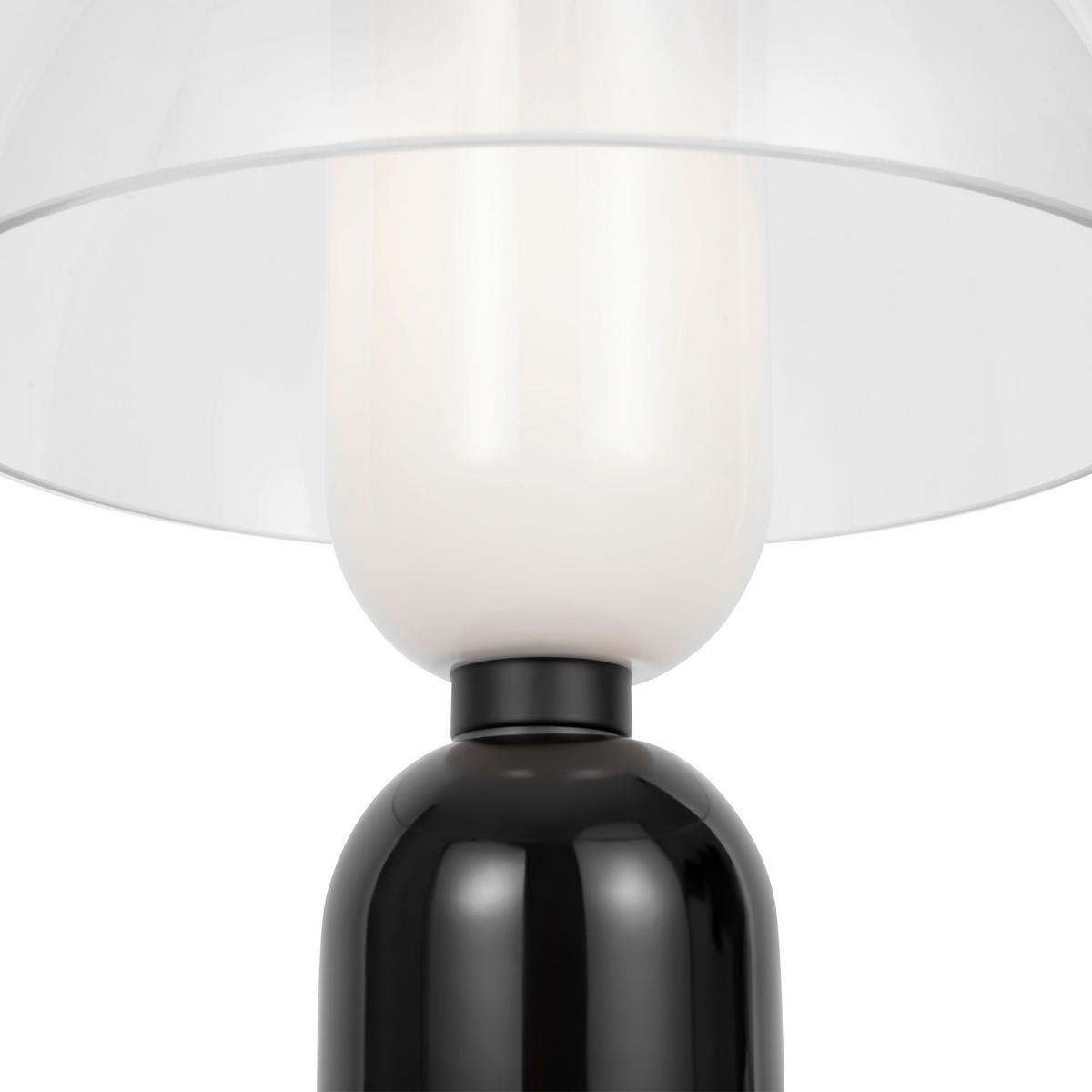TISCHLEUCHTE - Transparent/Schwarz, Design, Keramik/Metall (30/42,5cm) - MAYTONI