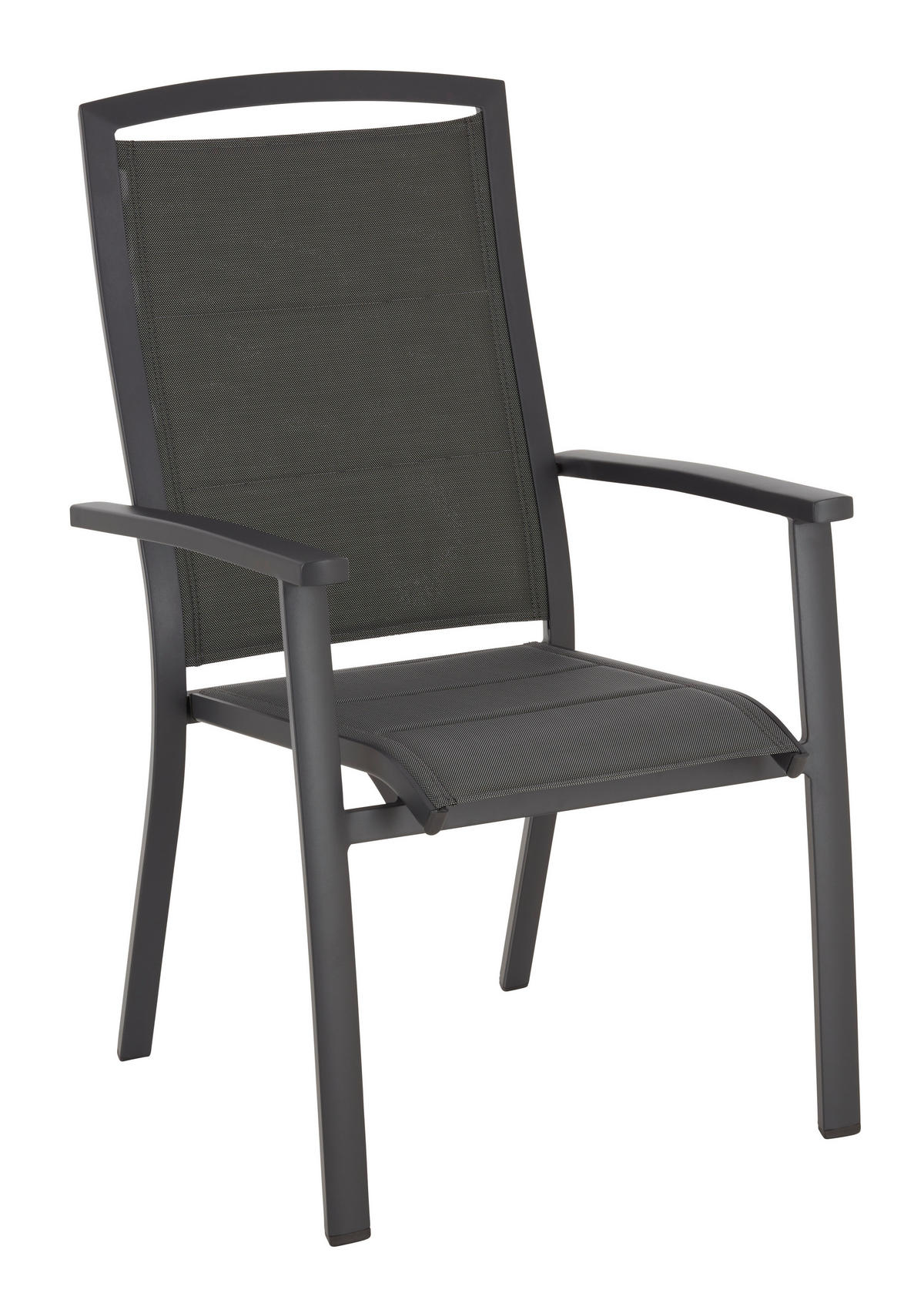 Scaun De Stivuit in metal, textil antracit  - antracit, Basics, metal/textil (63,50/104/62cm) - Amatio