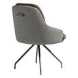 ARMLEHNSTUHL  Beinauswahl, Sitzfläche 360° drehbar, Stoff-/Lederauswahl Velours  Graubraun, Graublau  - Graublau/Graubraun, Design, Textil/Metall (60/86/66cm) - Dieter Knoll