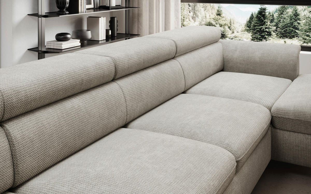 SOFFA i vävt tyg currygul  - currygul/svart, Design, metall/textil (334/76-92/162/198cm) - Stylife