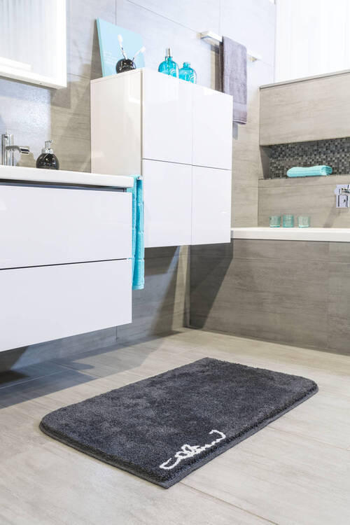 Thumbnail - Grund Badteppich Colani 40, Anthrazit, Textil, Abstraktes, rechteckig, 70x120 cm, Oeko-Tex® Standard 100, Made in Europe...