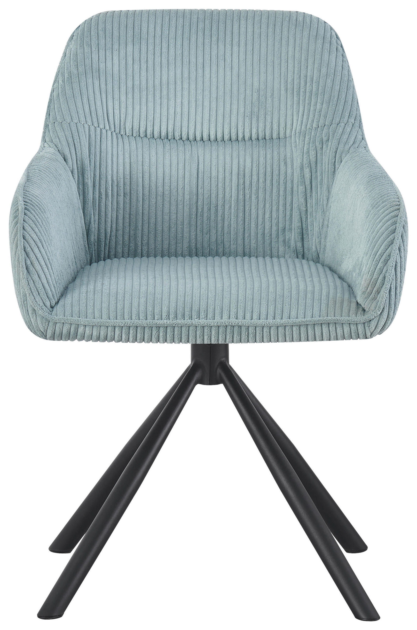 ARMLEHNSTUHL  in Eisen Cord  - Schwarz/Hellblau, Design, Textil/Metall (56/83/62cm) - Carryhome