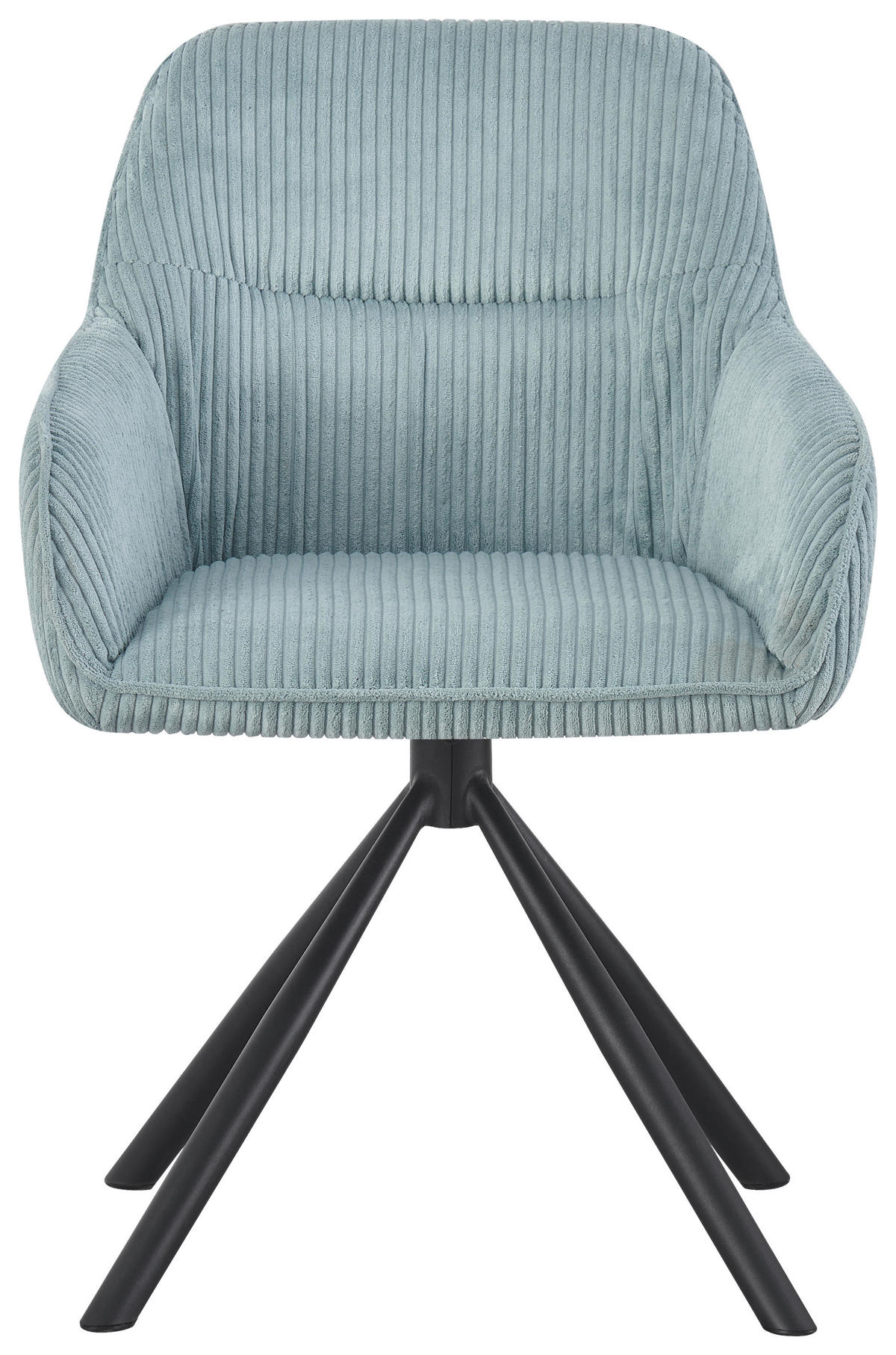 ARMLEHNSTUHL  in Eisen Cord  - Schwarz/Hellblau, Design, Textil/Metall (56/83/62cm) - Carryhome