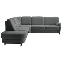 ECKSOFA Flachgewebe Anthrazit  - Anthrazit/Schwarz, Konventionell, Textil/Metall (287/269cm) - Beldomo System