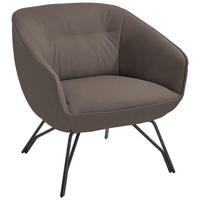 COCKTAILSESSEL - Fango/Anthrazit, Design, Leder/Metall (77/81/72cm) - Joop!