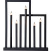 LED-KERZE  - Anthrazit/Weiß, Basics, Holz/Kunststoff (45/8/51cm) - Eglo