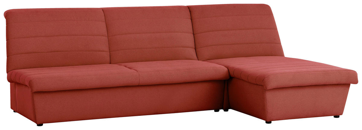 ECKSOFA Looks VIII Orange Webstoff  - Schwarz/Orange, Design, Kunststoff/Textil (274/168cm) - LOOKS by W.Joop