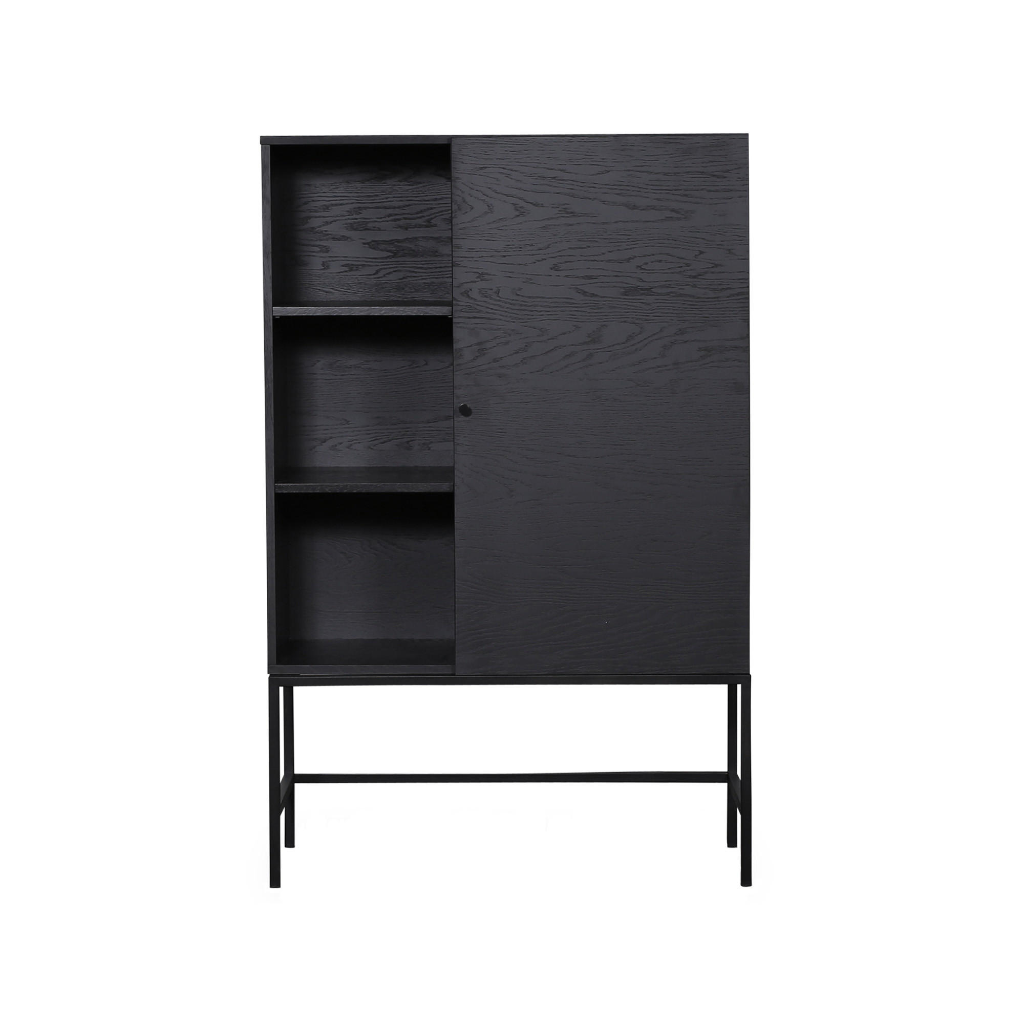 HÖG BYRÅ  90/140/40 cm  - svart, Klassisk, metall/trä (90/140/40cm) - Niels Andersson