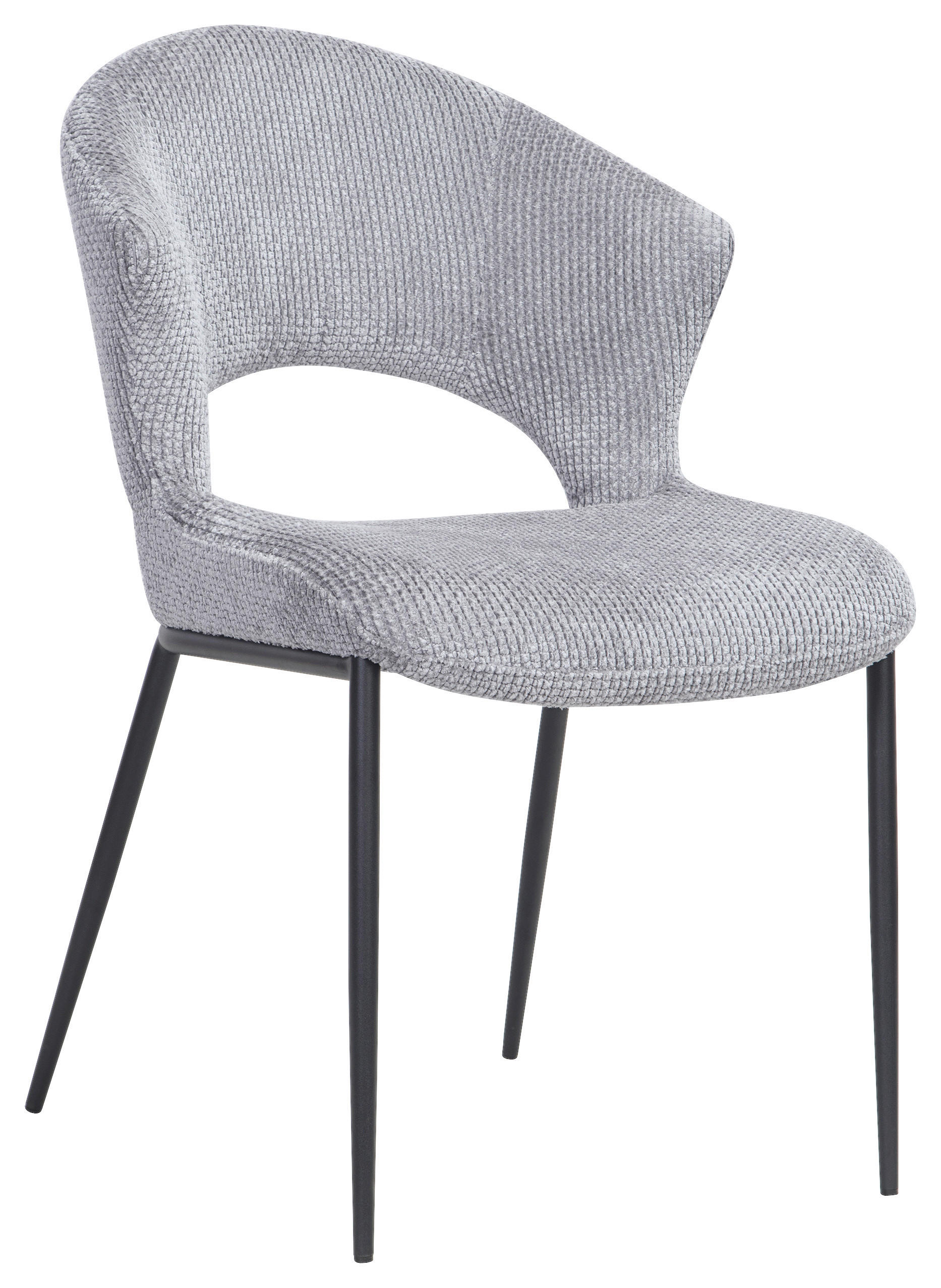 STUHL   Webstoff  Grau  - Schwarz/Grau, Design, Textil/Metall (56,5/83,5/63,5cm) - Stylife