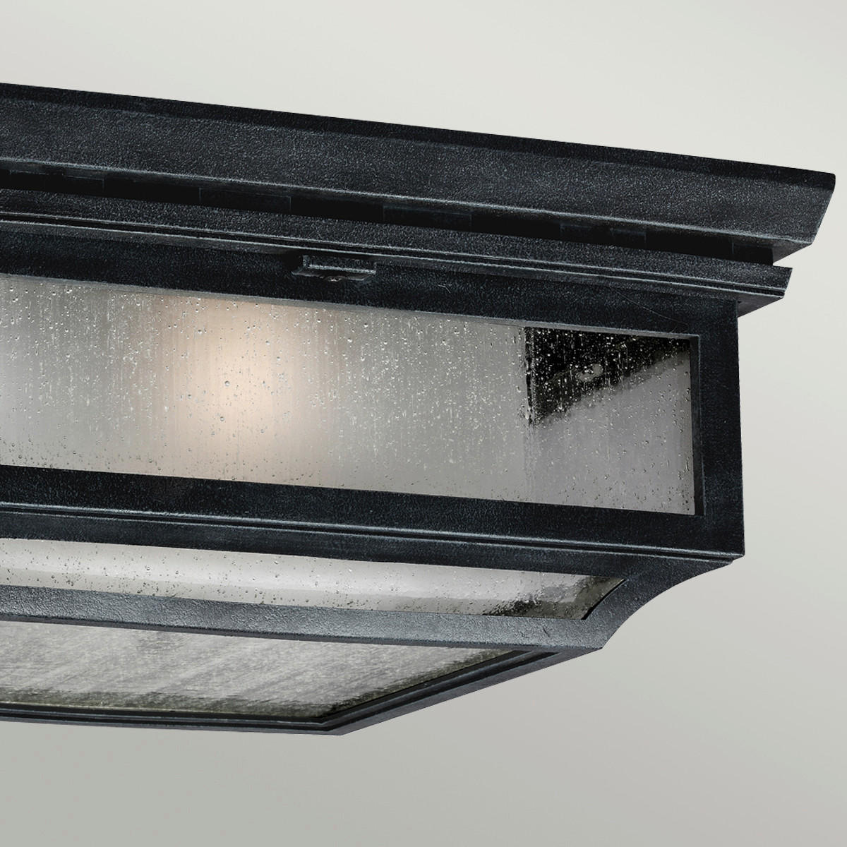 AUSSENDECKENLEUCHTE - Zinkfarben, Konventionell, Glas/Kunststoff (14.5/33cm) - Elstead Lighting