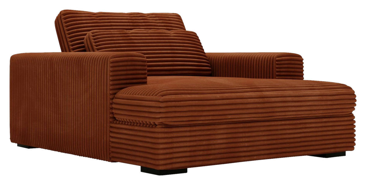 XXL-SESSEL - Rostfarben/Schwarz, MODERN, Kunststoff/Textil (122/80/159cm) - Lomoco