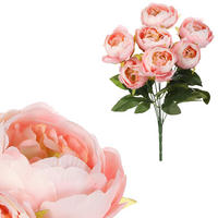 DEKORAČNÍ KYTICE 41 cm - bílá/pink, Basics, textil (41cm)