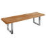 SITZBANK Kernbuche massiv Buchefarben - Chromfarben/Buchefarben, Design, Holz/Metall (180/45/40cm) - Carryhome SITZBANK Kernbuche massiv Buchefarben - Chromfarben/Buchefarben, Design, Holz/Metall (180/45/40cm) - Carryhome