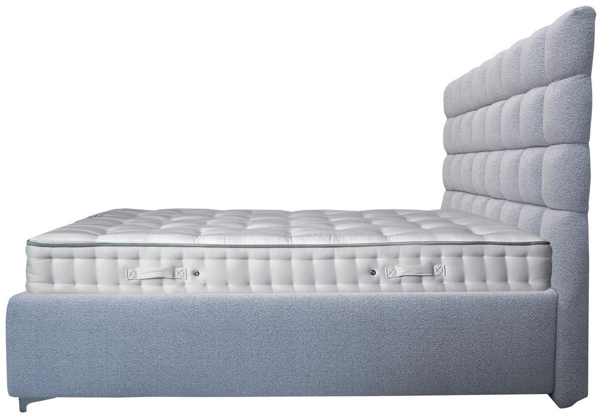 KÁRPITOZOTT ÁGY   - krómszínű, Basics, textil/fa (194/150/220cm) - Andante