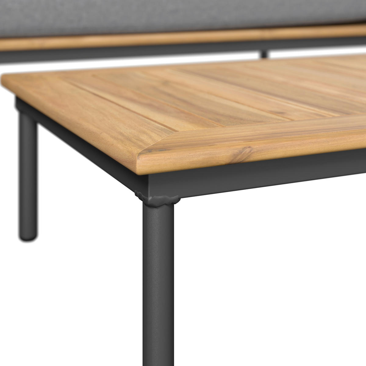 KERTI BÚTORSZETT  - akáciaszínű/antracit, Modern, textil/fa - Ambia Garden