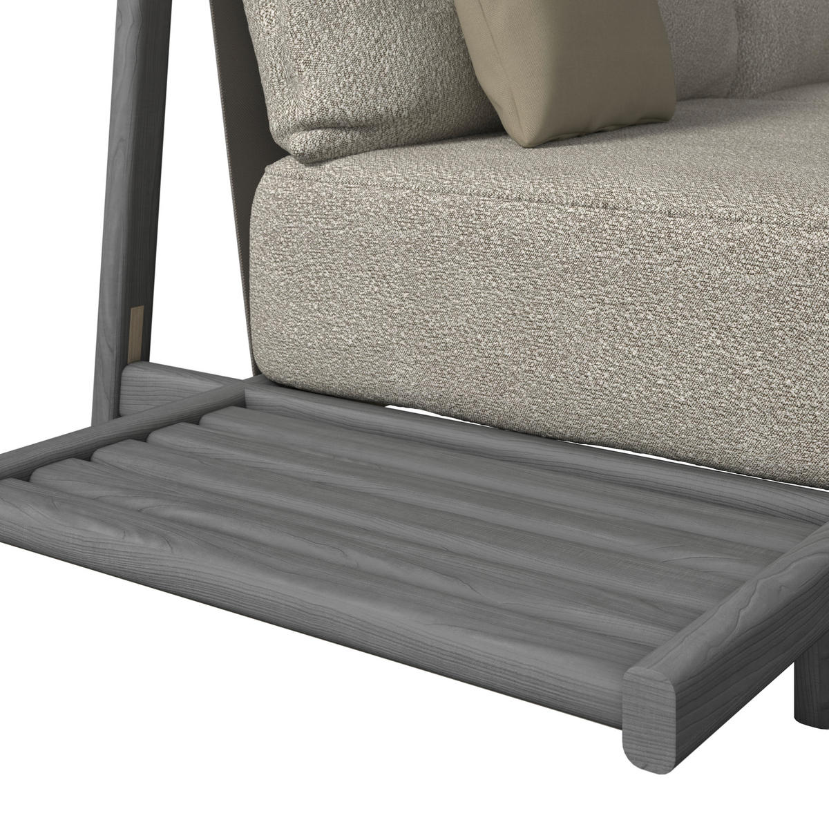 LOUNGEGARNITUR 308/264 cm Esche massiv  - Taupe/Anthrazit, ROMANTIK / LANDHAUS, Holz/Textil (308/264cm) - Dieter Knoll