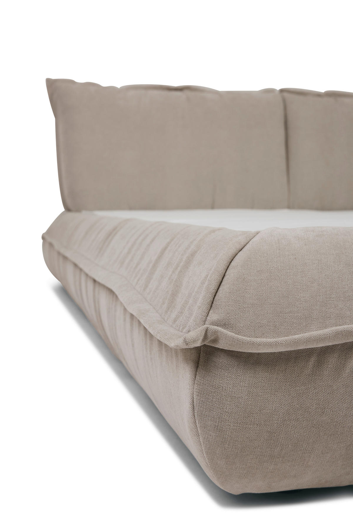 POLSTERBETT 180/200 cm,  in Beige,  - Beige/Schwarz, Design, Kunststoff/Textil (180/200cm) - Tom Tailor