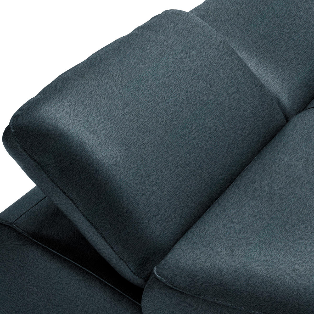 ECKSOFA in Echtleder Dunkelblau  183/286 cm  - Schwarz/Dunkelblau, Design, Leder/Metall (183/286cm) - Celina Home