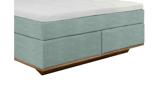 BOXSPRINGBETT 180/200 cm  in Mintgrün  - Eichefarben/Mintgrün, Natur, Holz/Textil (180/200cm) - Linea Natura