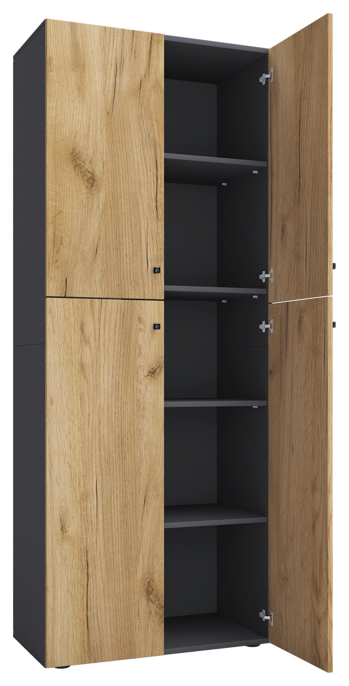 AKTENSCHRANK 70/183/39 cm  - Honigeiche/Anthrazit, Design, Holzwerkstoff (70/183/39cm) - MID.YOU