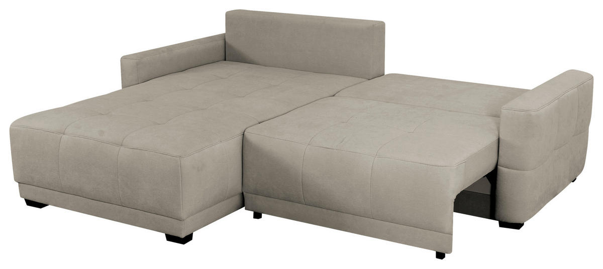 ECKSOFA Hellgrau Chenille, Struktur  - Hellgrau, Design, Textil (237/186cm) - MID.YOU
