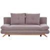 SCHLAFSOFA Flachgewebe Grau, Altrosa  - Buchefarben/Altrosa, KONVENTIONELL, Holz/Textil (205/86/94cm) - Carryhome