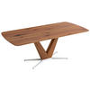 ESSTISCH Amerikanischer Nussbaum furniert rechteckig Nussbaumfarben, Edelstahlfarben  - Edelstahlfarben/Nussbaumfarben, Design, Holz/Holzwerkstoff (200/100/76cm) - Koinor