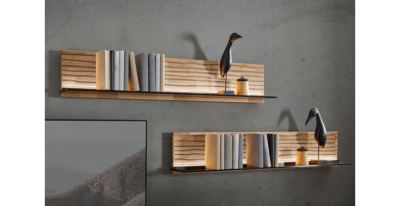 WANDBOARD  139/29/23 cm  - Eichefarben, Natur, Glas/Holz (139/29/23cm) - Valnatura