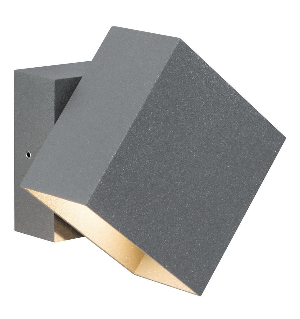 LED-WANDLEUCHTE   - Grau, Basics, Metall (10/9,3/10cm) - Paulmann