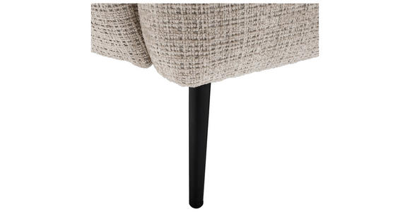 SCHLAFSOFA mit Stoffauswahl, Liegefunktion, Schlafen auf Sitzhöhe, Rücken echt Chenille Grau - Schwarz/Grau, KONVENTIONELL, Textil/Metall (228/75/98cm) - Carryhome