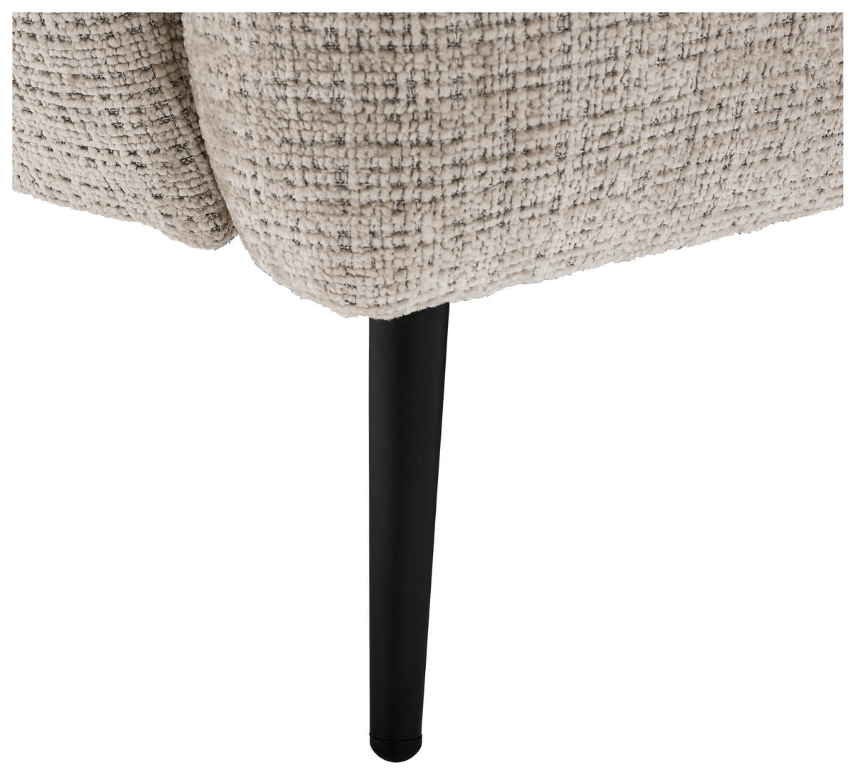 SCHLAFSOFA  mit Stoffauswahl, Liegefunktion, Schlafen auf Sitzhöhe, Rücken echt Chenille Grau  - Schwarz/Grau, KONVENTIONELL, Textil/Metall (228/75/98cm) - Carryhome