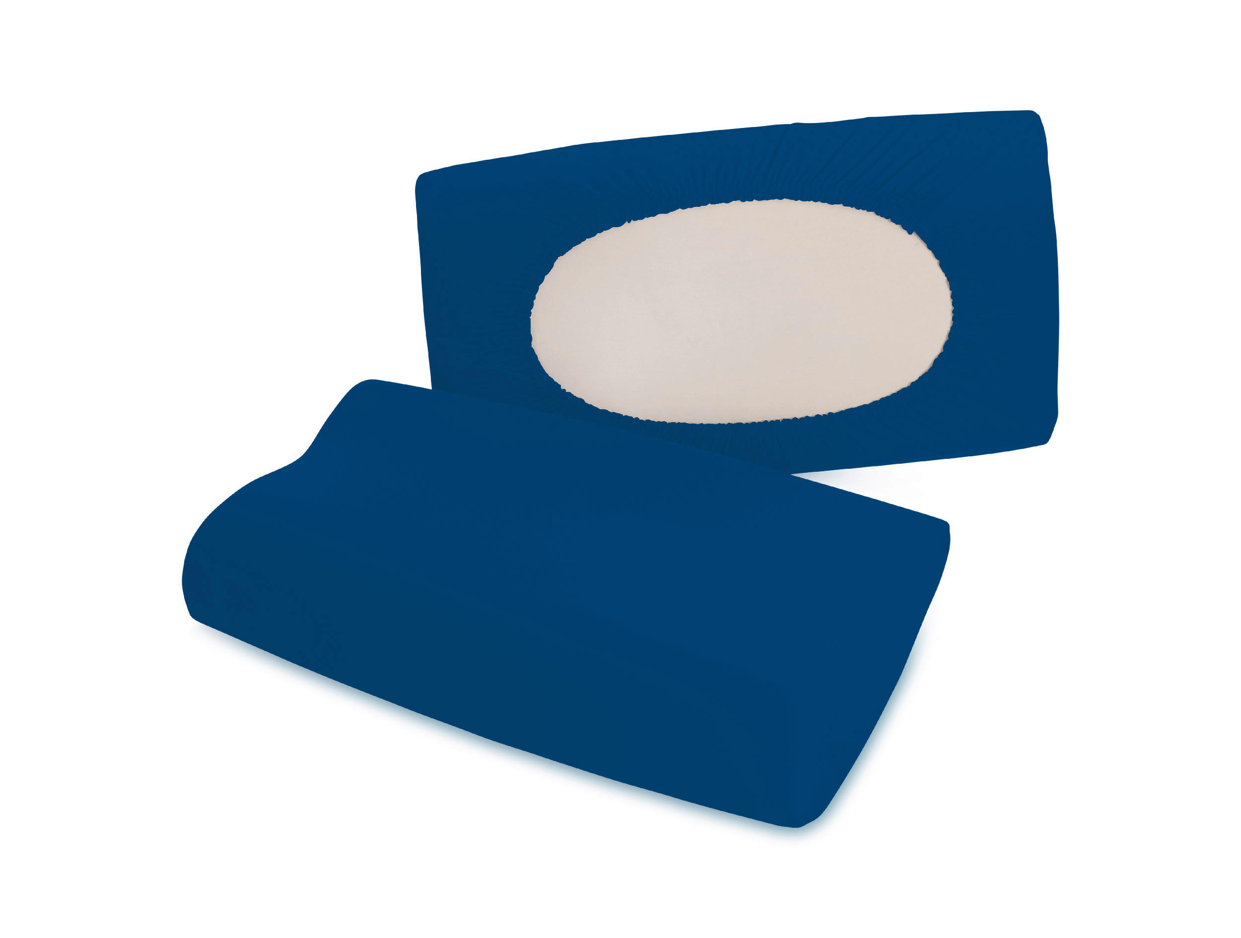 Schlafgut Kopfkissenbezug Pure Dunkelblau 40-70x40-90 cm