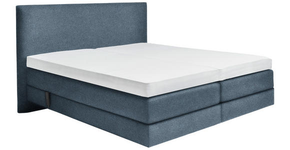 BOXSPRINGBETT 160/200 cm  in Blau  - Blau, KONVENTIONELL, Holz/Textil (160/200cm) - Dieter Knoll