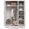 KLEIDERSCHRANK 148/201/62 cm 3-türig  - Trüffeleichefarben/Graphitfarben, LIFESTYLE, Holzwerkstoff/Metall (148/201/62cm) - Carryhome