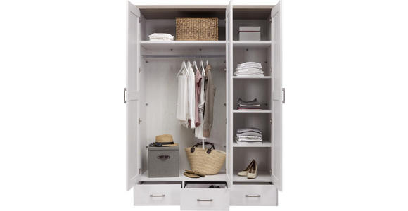 KLEIDERSCHRANK 148/201/62 cm 3-türig  - Trüffeleichefarben/Graphitfarben, LIFESTYLE, Holzwerkstoff/Metall (148/201/62cm) - Carryhome