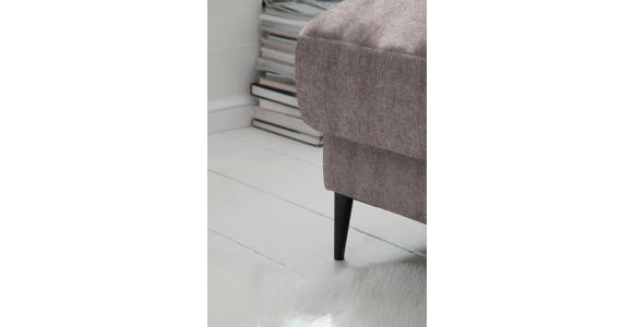 ECKSOFA in Flachgewebe Hellbraun 207/296 cm - Hellbraun/Schwarz, Design, Textil/Metall (207/296cm) - Dieter Knoll