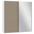 SCHWEBETÜRENSCHRANK 2-türig Weiß, Hellbraun - Hellbraun/Silberfarben, Design, Glas/Holzwerkstoff (202,5/220/65cm) - Jutzler SCHWEBETÜRENSCHRANK 2-türig Weiß, Hellbraun - Hellbraun/Silberfarben, Design, Glas/Holzwerkstoff (202,5/220/65cm) - Jutzler