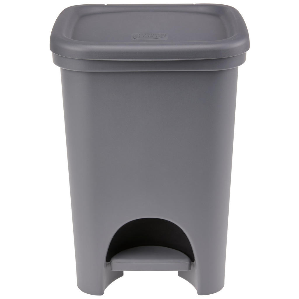 Treteimer 6l Grau Kunststoff Lbh: 20,5x21,5x28,5