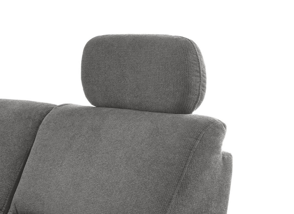 ECKSOFA in Struktur Dunkelgrau  - Wildeiche/Dunkelgrau, Konventionell, Holz/Textil (237/186cm) - Livetastic