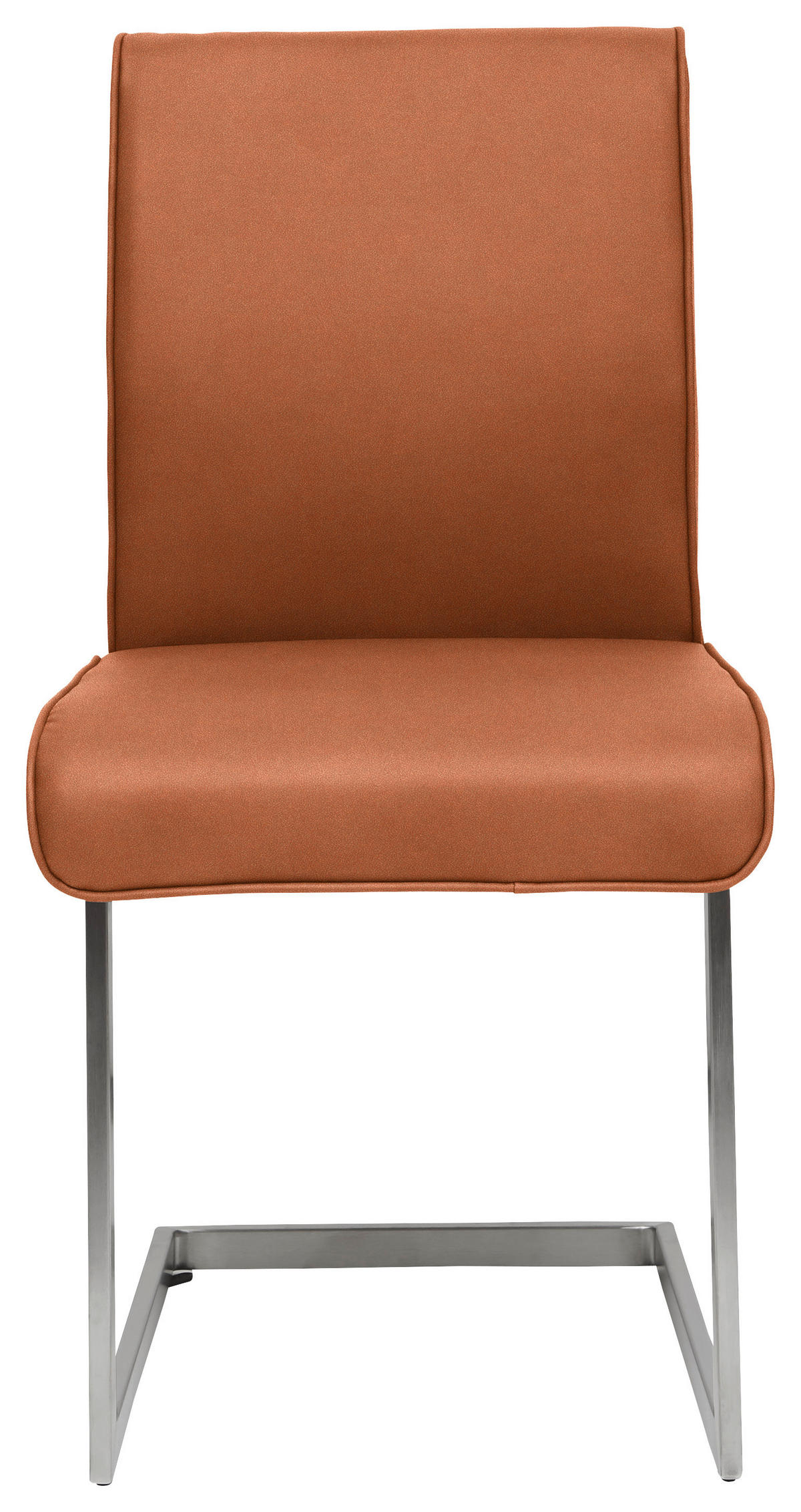 SCHWINGSTUHL  in Stahl Mikrofaser  - Edelstahlfarben/Karamell, Design, Holzwerkstoff/Textil (48/91/60cm) - Dieter Knoll