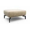 HOCKER in Textil Sandfarben  - Sandfarben/Schwarz, Design, Textil/Metall (90/70/46cm) - SENSOO