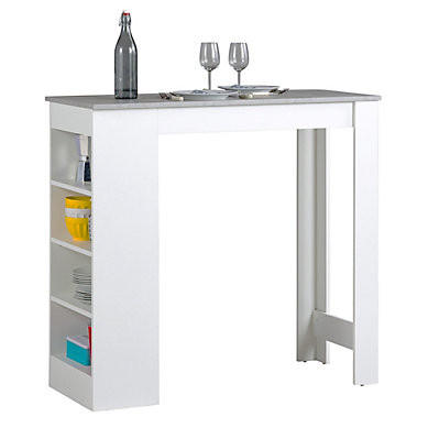 BARTISCH in Holzwerkstoff 115/50/103 cm   - Weiß/Grau, Design, Holzwerkstoff (115/50/103cm) - MID.YOU