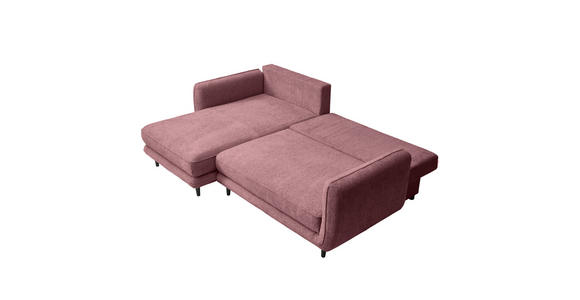 ECKSOFA in Struktur Altrosa  - Schwarz/Altrosa, KONVENTIONELL, Holz/Textil (170/247cm) - Carryhome