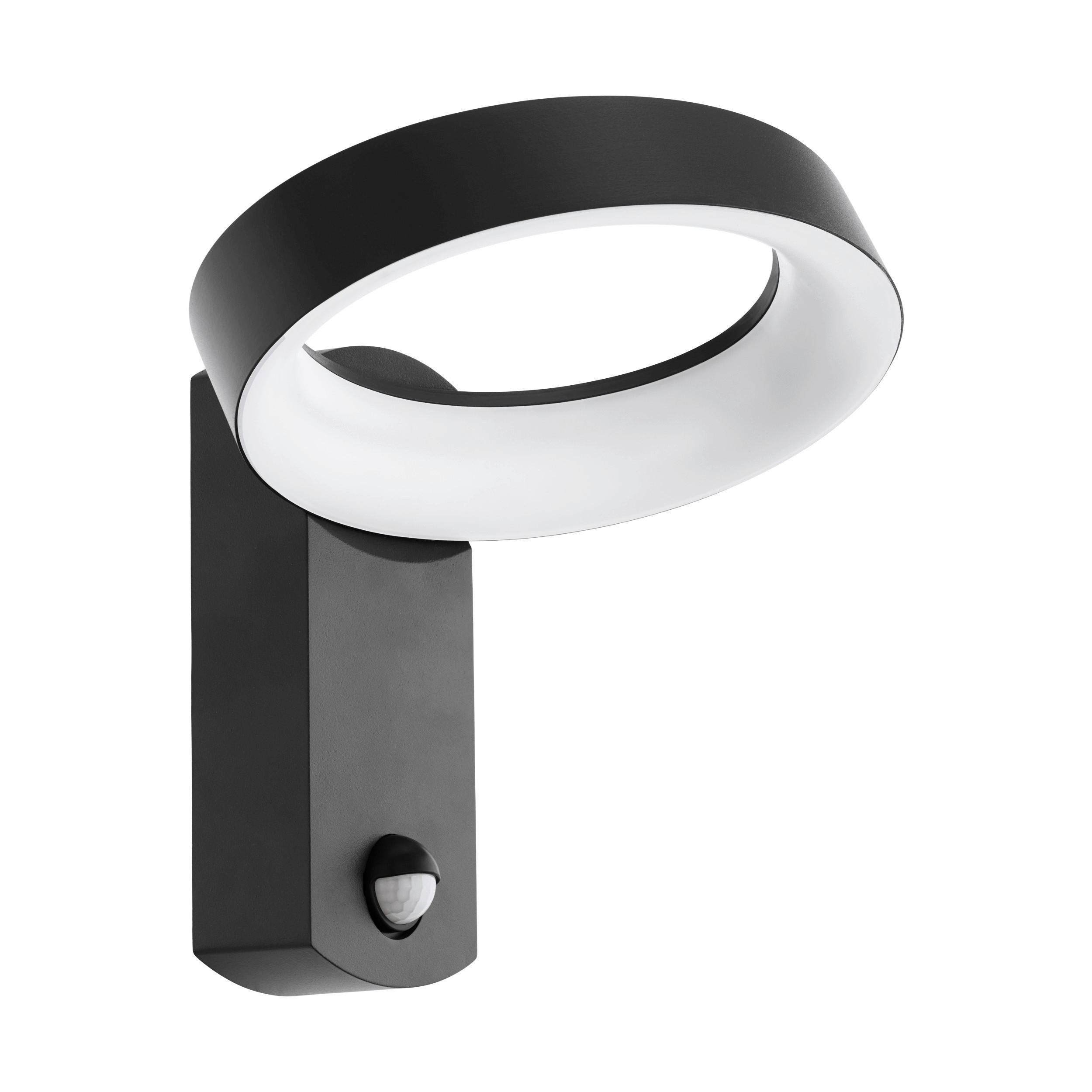 AUSSENWANDLEUCHTE PERNATE 25/17,5/23,5 cm  - Anthrazit/Weiß, KONVENTIONELL, Kunststoff/Metall (25/17,5/23,5cm)