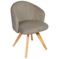 ARMLEHNSTUHL in Holz, Textil Braun, Eichefarben  - Eichefarben/Braun, KONVENTIONELL, Holz/Textil (61/82/59cm) - Stylife