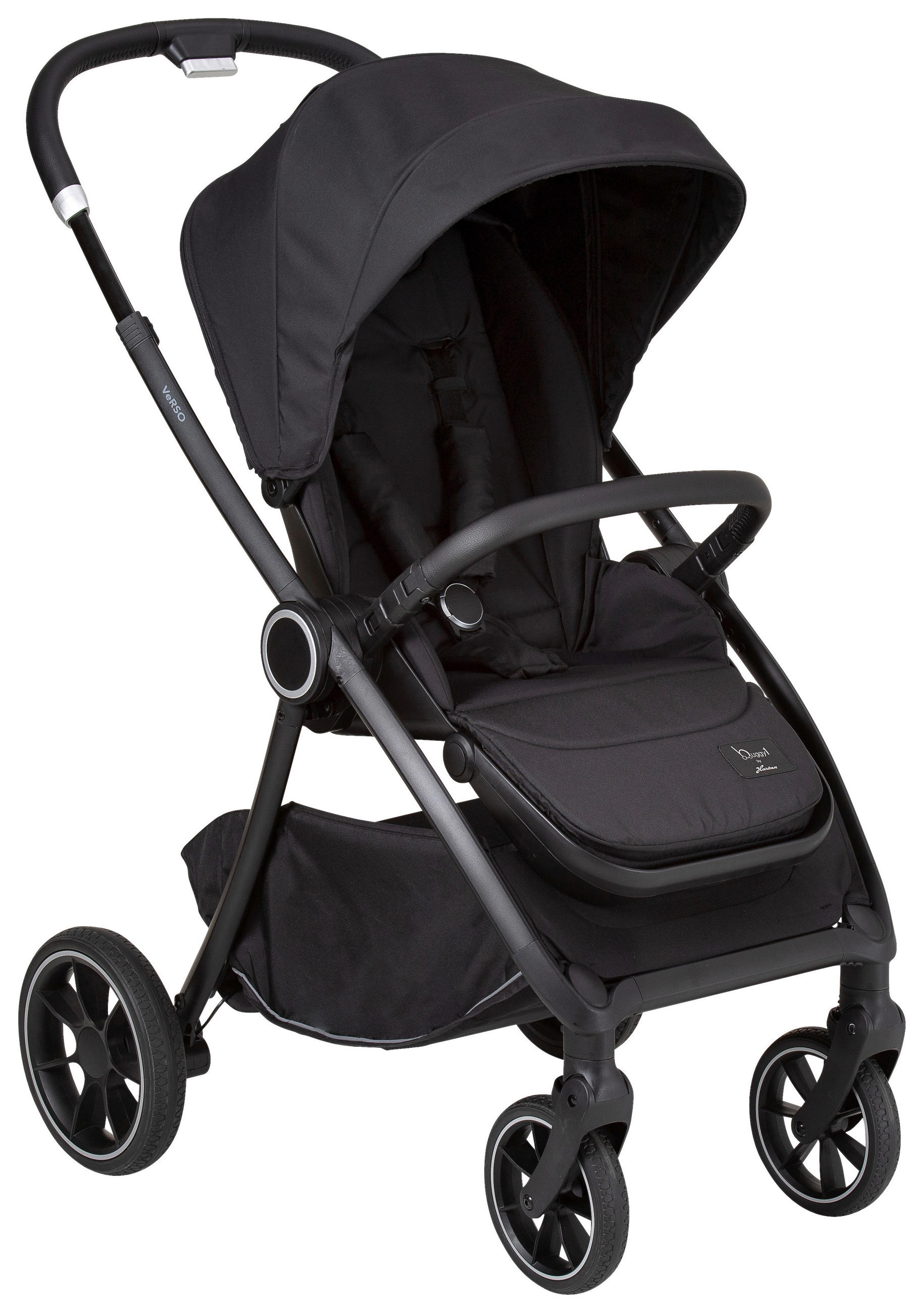 KINDERWAGENSET Verso  - Schwarz, Basics, Textil/Metall (86/62,5/108cm) - Hartan