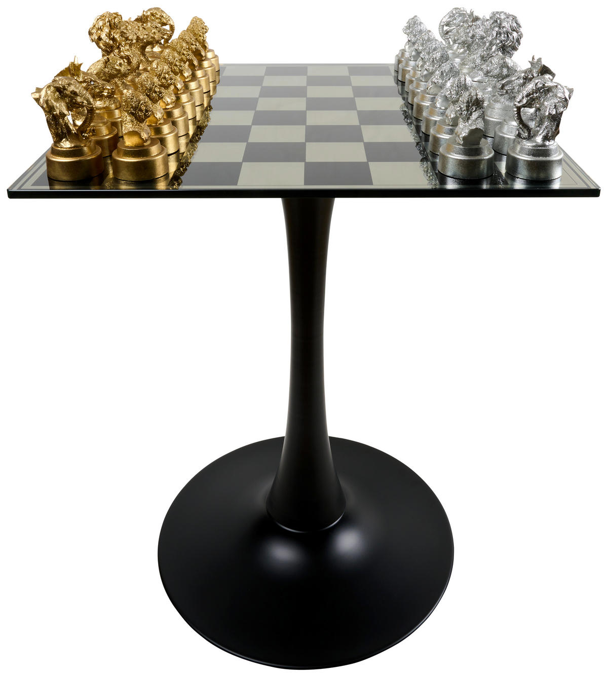 PRÍRUČNÝ STOLÍK, čierna - čierna, Trend, kov/plast (60/60/71cm) - Ambia Home