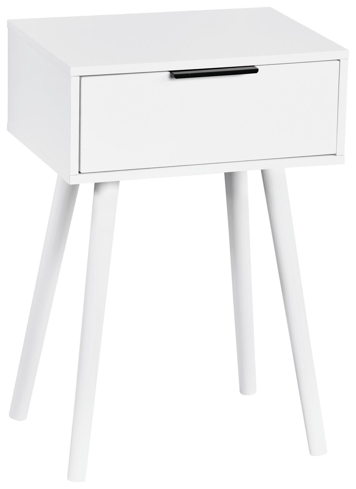 NACHTTISCH 40/30/59 cm  in Kiefer Weiß  - Weiß, KONVENTIONELL, Holz (40/30/59cm) - Kesper